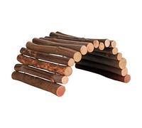 Hámster para Mascotas, hámster, cobaya, Chinchilla, Puente de Madera Natural, Juguete para Ejercicio