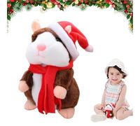 Hámster Parlanchín De - Algodón PP 15cm | Muñeco Aprende A Hablar | Roedor Repite Lo Que Dices | Mascota De Imitación con Función Grabación para Niños Juego Interactivo Y Regalo
