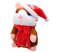 Hámster Parlanchín De Juguete - Algodón PP 15cm | Muñeco Aprende A Hablar | Roedor Repite Lo Que Dices | Mascota De Imitación con Función Grabación para Niños Juego Interactivo Y Regalo
