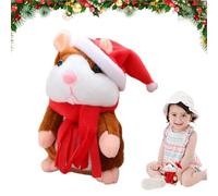 Hámster parlante: parlante Interactivo de Peluche | Talking Hamsterm, Talking Hamster Repite lo Que Usted Dice Mimetismo Mascota Felpa Electrónica Interactiva Niños Aprendizaje temprano para n