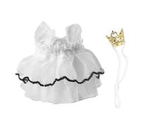 Hamster Party Dress - Cosplay Outfit for Pets | Pure Cotton with Lace Trim, Breathable Gerbil Costume, Cherry White Black Styles, Small Animal Clothing for Birthday Halloween Christmas
