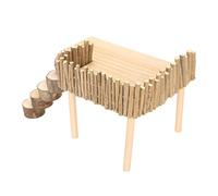 Hamster Plataformahamster Clim P Hamster Clim Platform Wood Wood Stable Multifuncional Hamster Playground con Escalera Rotativa para SM Pets and Material Hamster Nuestro Alto Grado Tiene