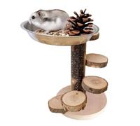 Hamster Ramp - Wood Cage Climbing Ladder, Small Animal Exercise, Natural Pet Habitat Accessory, Durable Playground Design | Chinchilla Gerbil Squirrel Activity Toy, Indoor Decor, Fitness