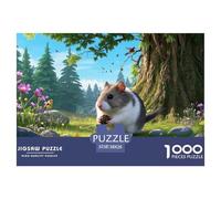 Hamster Ruso Blanco Invierno Enano 1000 Piezas Rompecabezas Juego EduGatoivo Clásico Puzzle Desafío De Color para Regalos De Viaje, Presente 38x26cm/1000pcs