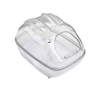Hamster Sand Bath Container - Clear Small Animal Cleaning Box, Gerbil Bathroom Tub, Chinchilla Grooming Tray smoothedge Design Ventilated Structure Easy Entry Dust Bathing Space Habitat Accessory Use