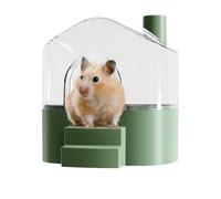 Hamster Sand Bath Container, Large Transparent Sandbox, 7.28x6.93in Small Animal Habitat, Cleaning Playing Shelter, Exploring and Hiding House for Lemming Sleeping Use
