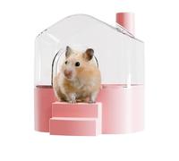 Hamster Sand Bath Container, Large Transparent Sandbox, 7.28x6.93x6.77 Inches Small Animal Bath and Playtime Area, Cleaning Sleeping Space for Lemming Hiding, Exploring Habitat