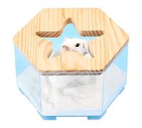 Hamster Sand Bath Container, Transparent Hamster Toilet, 6.69x3.54in Multifunctional Gerbil Accessories, Easy Clean Design, Reusable Pet Supplies for Daily Use, Road Trips