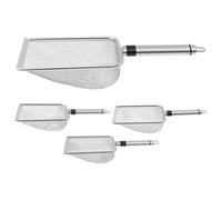 Hamster Sand Bath Scoop - Stainless Steel Sand Substrate Shovel | Sand Sifter, Garden Sifter Shovel 4 Pieces, Efficient Tool Space Saving Use For Lawn Garden Dirt Beach Potting Sand Activities