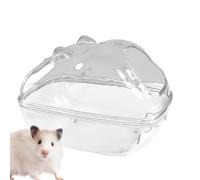 Hamster Sand Box - Poliestireno, 5.16x3.54x3.43in Pequeño Animal Baño Contenedor Diseño Espacioso | Body Cleaning Chinchilla Bathroom Box, Hamster Bañera de baño para jerbos, Mice, Mascotas pequeñas
