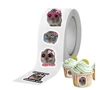 Hamster Stickers, Weird Decals, 3 Inches Cute Animal, Sad Cartoon with Comfort, Fun Scrapbook with Style, Craft Accessories for Water Bottles Laptops Journals Kids Teenagers Home School and Party Use