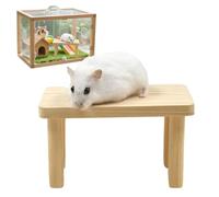 Hamster Toys - Plataformas de soporte para mascotas pequeñas, Interactive Fun Activity Tabl, Small Pet Play Stand | Durable Natural Wood Play Structure For Climbing Chewing Exploring Squirrels