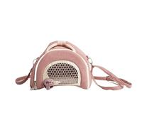 Hamster Tragetasche - 24cm Tragbarer Reisekäfig | Atmungsaktive Netz Außentasche Mit Arktis-Samt Futter, Weiche Transporttasche Für Kleintiere Igel Und Ratten In Rosa Und Grün
