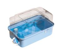 Hamster Transportador para Mascotas Pequeñas Bolso Portátil Respirable con Cuerpo Transparente y Espacio Amplio Adecuado para Viajes y Salidas al, Azul, Style B
