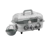 Hamster Travel Cage | Double Layer DIY Modular Small Pet Habitat With Tunnel Tube Silent Running Wheel Transparent Enclosure House | Portable Ventilated Assembly Habitat For Dwarf Hamster Mouse Gerbil