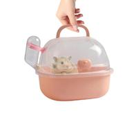 Hamster Travel Cage Portable Hamster Travel Bag Breathable Hamster Carrier Hamster Outgoing Cage Small Animal Travel Cage Hamster Carrier With Water Bottle Travel Cage For Gerbils Portable Hamster Cag