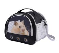 Hamster Travel Carrier - Estuche para mascotas ventilado, bolsa de hámster portátil, pequeña caja animal | Carrier de viaje duradero con techo claro y bloqueo seguro para el transporte de