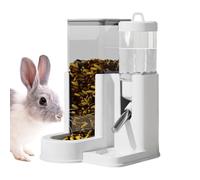 Hamster Trinkflasche - Automatischer 2 In 1 Futterspender Und Wassernapf, Standfester Nager Wasserspender Aus PP | Kombinierte Futterstation Für Meerschweinchen Kaninchen Chinchillas