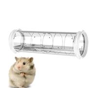 Hamster Tube Clear - Tubo túnel transparente, diseño de enclavamiento estable con bordes lisos, divertido tubo de práctica para hámsters, ratones, jerbos, animales pequeños, jaula para mascotas, vivir