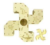 Hamster Tubes, túnel Maze Cage Accessories, Wooden Puzzle House Toy, Interactive Enrichment Playset, Small Animal Playground for Chinchilla, Ferret, Bunny, 8,66x8.66x1.97 pulgadas