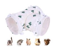 Hamster Tunnel - Fabric PP 29cm, Pet Cave, Foldable Design | 3-Way Structure, Rabbit Tube, Enrichment Toy For Gerbil, Mice, Ferret, Hedgehog, Indoor Home Play, Exercise Nest Zone Fun
