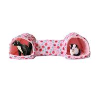 Hamster Tunnel - Hamster Bed Tunnel, Soft Ferret Hideaway For Playing,Anti-Slip Machine Washable Chinchilla House Cage Accessories For Ferret Bunny Small Animals Pets Play Hideaway T