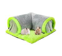 Hamster Tunnel - Mit Privatsphären-Vorhängen und abnehmbarem Haus, Luftdurchlässiges Material für Wohlbefinden, Einfach zu reinigen und montieren | Innenlaufbahn Kletterspielplatz für Hamster Gerbile