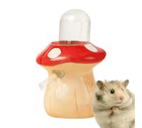 Hamster Water Bottle - Bite Resistant Mushroom Shaped Pet Water Dispenser | Ceramic Feeding Bottle For Chinchilla, Guinea Pig, Gerbil & Syrian Hamster Cage