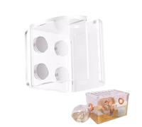 Hamster Water Bottle Holder, Small Pet Feeder Stand, 2,2 x 2,28 x 2,2 pulgadas, Magnetic Bracket Design, Estable Non Tip for Dwarf Hamsters, Mice and Gerbils (Multi)