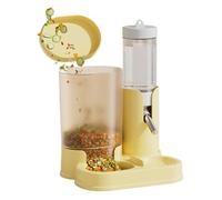 Hamster Water Bottle - Small Animal Water Bottle With Food Container Base | Detachable Small Animal Drinking Waterer With Food Feeding Bowl For Hedgehog Pet Gerbils Dwarf
