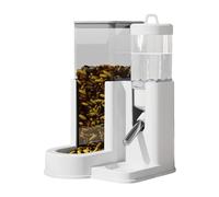 Hamster Water Dispenser, Animal Water Bottle, 4.13x4.33x5.91inches, Automatic Pet Waterer, Leak-Proof and Easy-Mount Design, Ideal for Cage, Home, Travel, Outdoor Use, Bunnies, Small Pets, Gray/Yellow