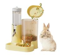 Hamster Water Dispenser - Large Capacity No-Drip Water Bottle with Food Container Base for Continuous Hydration, Function Feeder for Hedgehogs Gerbils Dwarf Hamsters, Cage Use
