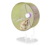 Hamster Wheel, Acrylic Silent Ejercise Spinner, Sturdy Pet Accessory for Dwarf & Syrian Hamsters, Small Animal Running Toy for Cage, Quiet Workout Equipment
