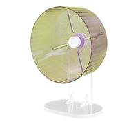 Hamster Wheel Acrylic, Silent Exercise Spinner, 21cm/8.27 18x12x21cm/7.09x4.72x8.27 Inches Pet Running Toy for Dwarf Syrian Hamster, White/Blue/Purple Small Animal Cage Accessory