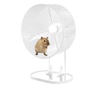 Hamster Wheel Acrylic, Silent Exercise Spinner, 21cm/8.27 18x12x21cm/7.09x4.72x8.27 Inches Pet Running Toy for Dwarf Syrian Hamster, White/Blue/Purple Small Animal Cage Accessory