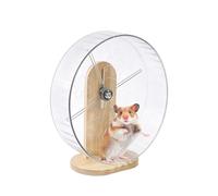 Hamster Wheel - Acrylic Wood 9.44 Inches Exercise Running Toy, Clear Activity Stand | Silent Exercise Wheel, Indoor Hamster Runner, Cage Fitness Toy, Enrichment Habitat Accessory