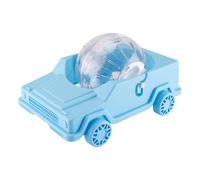 Hamster Wheel - Car Shape Small Pet Exercise Toy for Dwarf Hamster Gerbil Chinchilla | Silent Running Cage Toy with Smooth Rotation, Perfect for Stress Reliefs Enrichment Home Fun, 17x26x9cm Blue Pink