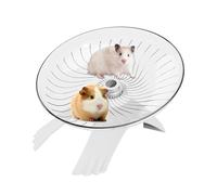 Hamster Wheel, Silent Hamster Wheels, 7.09x4.33 Inches Clear Acrylic Structure, Stable Base Support, Flying Saucer Running Spinner for Small Pets Hedgehog Mice and Gerbils Use
