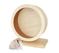 Hamster Wheel, Silent Hedgehog Wheel, Easy Assembly Wooden Spinner Small Animal Toy, Sturdy Quiet Pet Exercise Accessories for Gerbil, Chinchilla, Mice, Natural Wood Color
