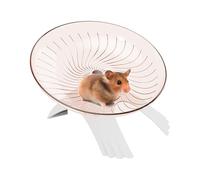 Hamster Wheel, Silent Running Spinner, 7.09x4.33in Clear Flying Saucer Design, Portable and Safe, Easy to Clean for Small Pets, Hedgehogs, Mice, Gerbils, Stress Relief