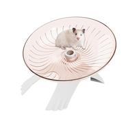 Hamster Wheel, Silent Running Spinner, Clear Flying Saucer Design, Small Pet Exerciser, Ideal for Hamsters, Gerbils, Mice, Hedgehogs, Indoor Cage Play, 7.09x4.33 Inches