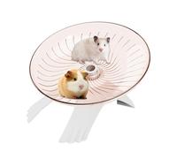 Hamster Wheel, Silent Twirler Exercise Toy, 7.09x4.33 Inches Clear Flying Sauce, Running Disc Non-Slip Design, Stress-Relief Pet Wheel for Cage, Play Area, Gerbils Mice Hedgehogs