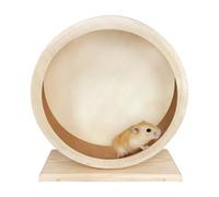 Hamster Wheel, Silent Wooden Spinner, Small Animal Exercise Toy, Sturdy Pet Accessory Gerbil, Chinchilla, Mice, Hedgehog, Fun Activity Supply for Cage or Habitat Use