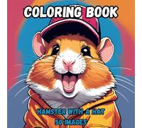 Hamster with a Hat Coloring Book Cute Animal Hamsters Different Hats Simple Drawing