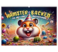 Hamsterbacken: Ein Jahr voller Überraschungen (Wandkalender 2026 DIN A2 quer), CALVENDO Monatskalender: Ein Jahr voll Hamster-Spaß!