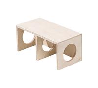 Hamsters Chamber - Indoor 2-Chamber Hamster Wooden House | Sophisticated and Explore Tunnel Toy | Maintenance Convenience Multi-Room Small Animals Maze For Landscape Decoration