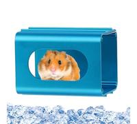 Hamsters Cooling Tunnel - Instant Chill Metal Tube Shelter, Compact Pet Hideaway | Summer Cooling House for Gerbils, Dwarf Rabbits, Hedgehogs, Ferrets, Lemmings, Small Animals, Cage Comfort