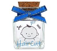 HAMUIERS Soporte de recuerdo para el primer corte de pelo, caja de recuerdo de primer rizo para niños, caja de recuerdo de bebé, baby shower, para bebés para mantener la memoria de la infancia - niño