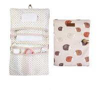 HAMUR HOME Bolsa De Pañales 2 En 1 Y Bolsa De Cosméticos - Práctica Bolsa Para Pañales De Mamá Toallitas Y Crema - Organizador Para Bebés (Urchin)