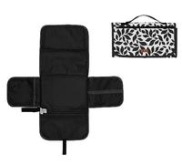 Hamur Home Bolsa Para Pañales Con Cambiador Portátil Y Estuche De Cosméticos 3 En 1 - Bolsa Compacta De Mamás En Movimiento - Organizador Para Pañales Y Toallitas Del Bebé (Floral)